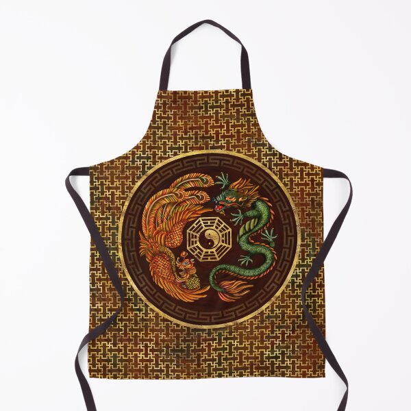 Item preview, Phoenix and Dragon with bagua #1 designed and sold by k9printart.
