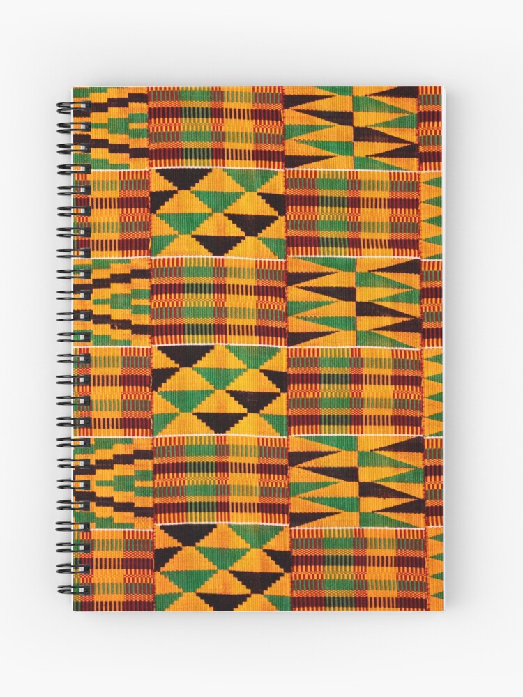 African Pattern, Authentic Kente Cloth Pattern, African Ghana Design  Spiral Notebook for Sale by MagicSatchel