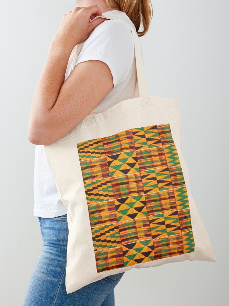 Kente Print hot Tote Bag