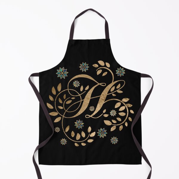 Item preview, Luxury Golden Calligraphy Monogram with letter H designed and sold by k9printart.