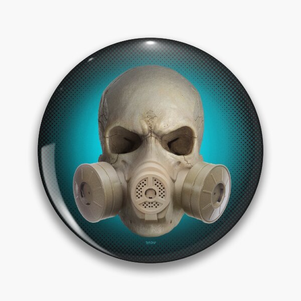 Item preview, gasmaskskull - gas mask skull 07x03 blue designed and sold by Radu-Gabriel.