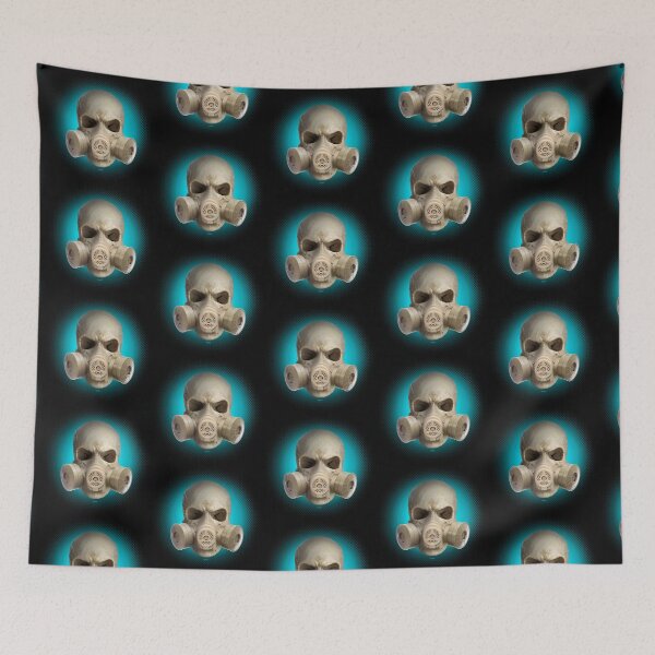 Item preview, gasmaskskull - gas mask skull 07x03 blue designed and sold by Radu-Gabriel.