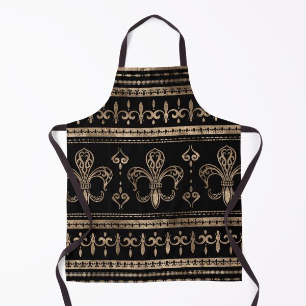 Item preview, Fleur-de-lis Luxury ornament - black and gold #2 designed and sold by k9printart.