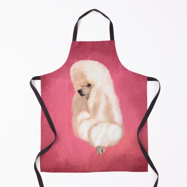 Item preview, Elegant White Poodle pastel fuchsia designed and sold by k9printart.