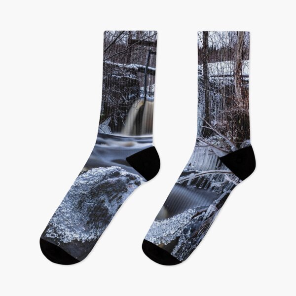 Item preview, Winter stream and waterfall. designed and sold by RolandWidin.