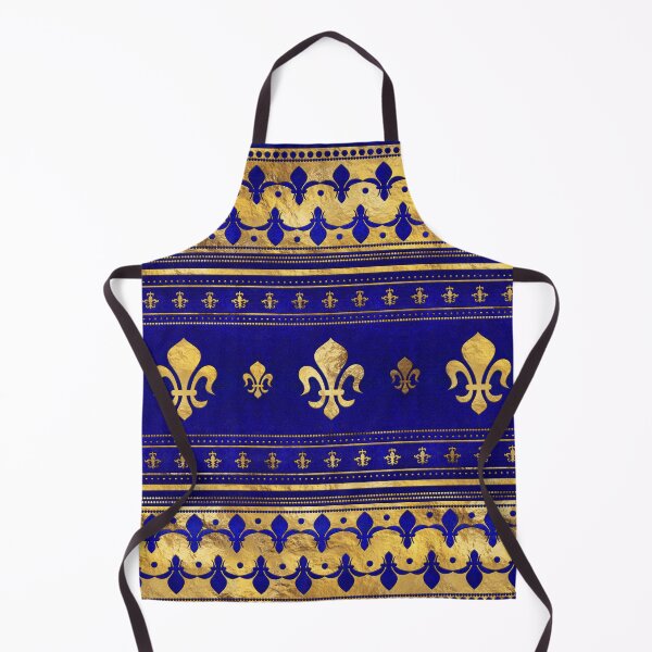 Item preview, Fleur-de-lis  - Lapis Lazuli and Gold designed and sold by k9printart.