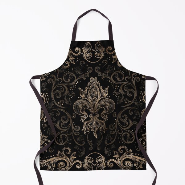 Item preview, Fleur-de-lis ornament Black and Gold designed and sold by k9printart.