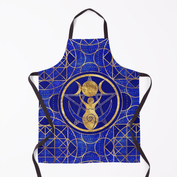 Item preview, Triple Moon - Goddess -Lapis Lazuli and Gold designed and sold by k9printart.