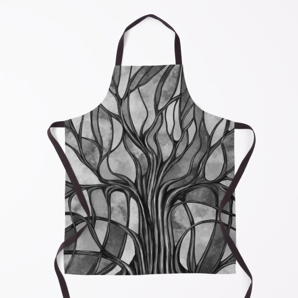 Item preview, Mystic Tree of Life Mosaic Grayscale Watercolor designed and sold by k9printart.
