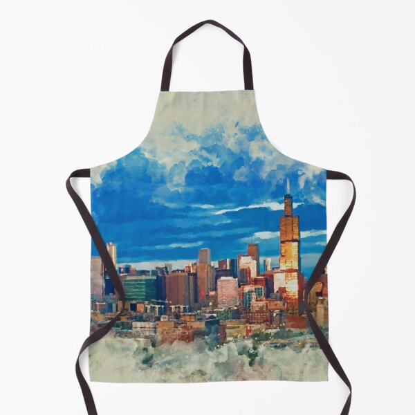 Item preview, Chicago at dusk - Mixed Media designed and sold by k9printart.