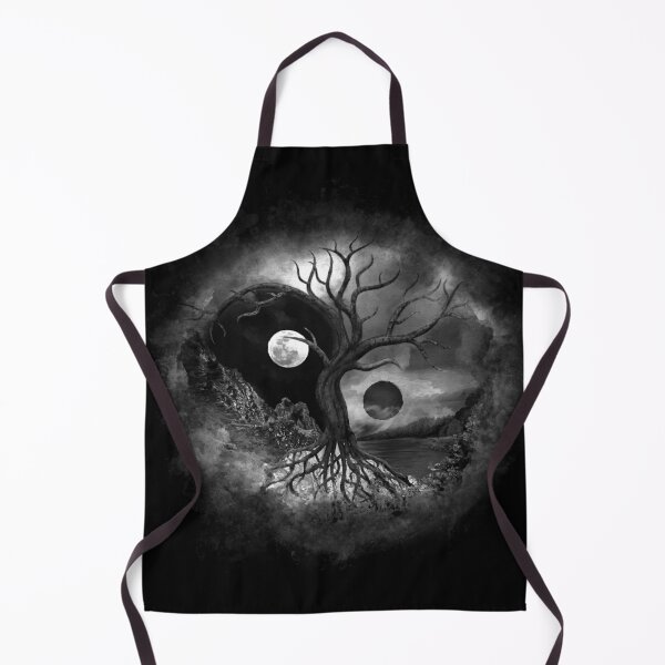 Item preview, Yin Yang Tree Landscape Black and White designed and sold by k9printart.