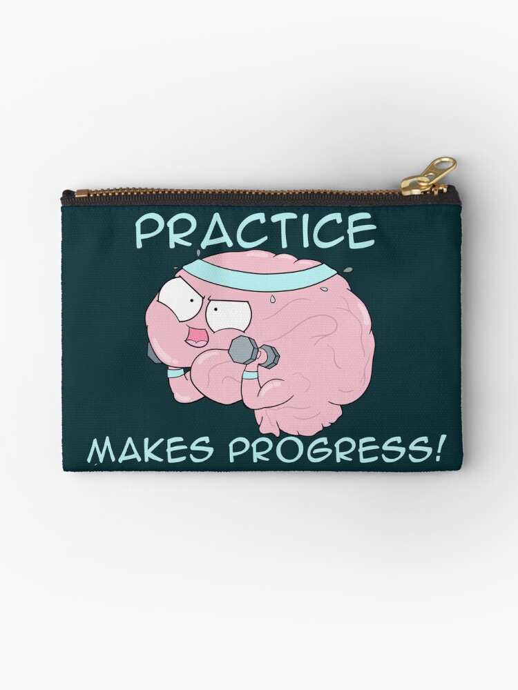 Thumbnail 1 of 4, Zipper Pouch, Practice Makes Progress designed and sold by amoebasisters.