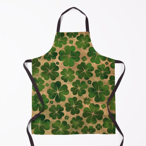 Item preview, Lucky Shamrock Four-leaf Clover Pattern Watercolor designed and sold by k9printart.