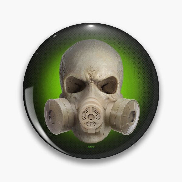 Item preview, gasmaskskull - gas mask skull 07x02 greener designed and sold by Radu-Gabriel.