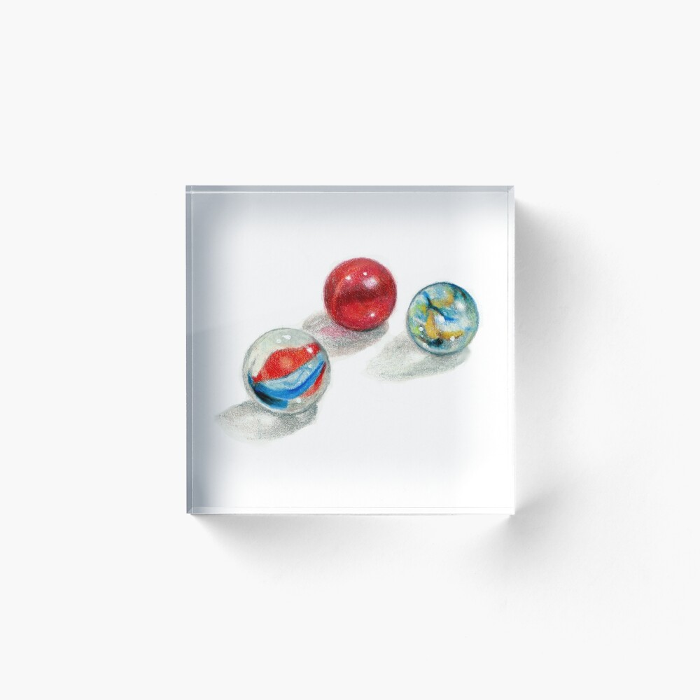 Three Marbles, Color Pencil Drawing iPad Case & Skin for Sale by