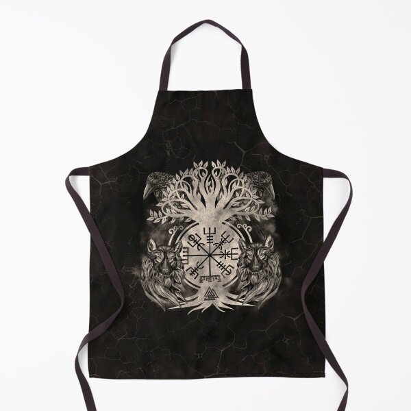 Item preview, Vegvisir -Yggdrasil With Ravens & Wolves designed and sold by k9printart.