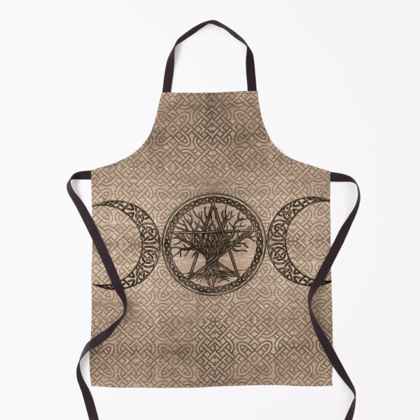 Item preview, Triple Moon with pentagram and tree of life designed and sold by k9printart.