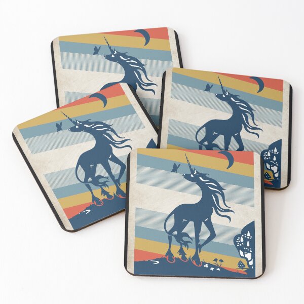 Item preview, Unicorn vintage retro landscape fantasy designed and sold by Boutique-Chic.