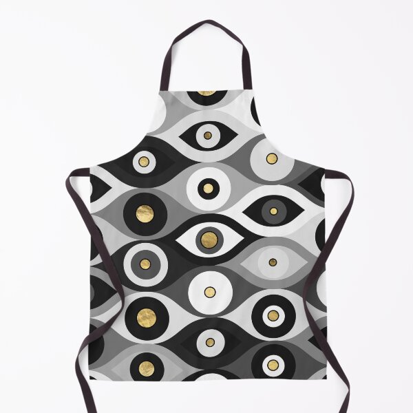 Item preview, Evil Eye protection pattern grayscale and gold designed and sold by k9printart.