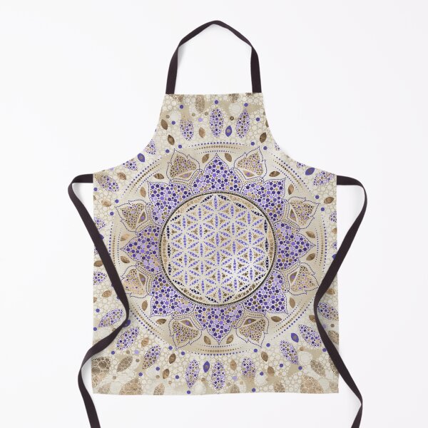 Item preview, Flower of Life Dot Art Pastels, purples and gold designed and sold by k9printart.