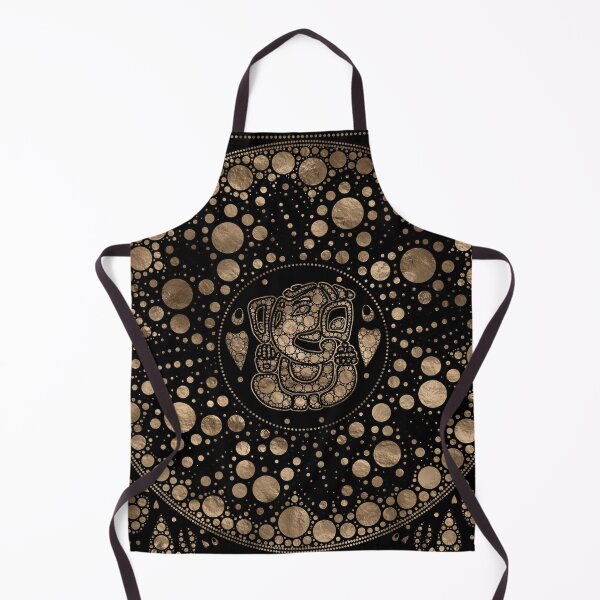 Item preview, Lord Ganesha Gold and Black Dot Art designed and sold by k9printart.