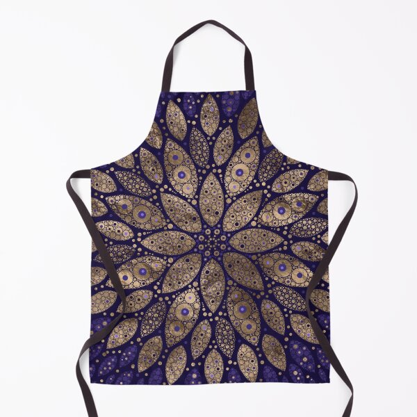 Item preview, Flower Mandala - Dot Art - Purple and Gold designed and sold by k9printart.