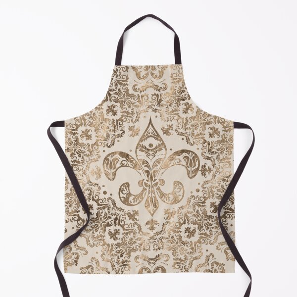 Item preview, Fleur-de-lis Ornament - pastel gold designed and sold by k9printart.