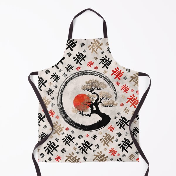Item preview, Enso Circle Bonsai Tree on Zen Symbol pattern designed and sold by k9printart.
