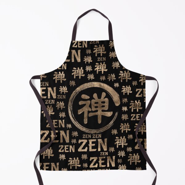 Item preview, Enzo Circle Zen symbol and word pattern on black designed and sold by k9printart.