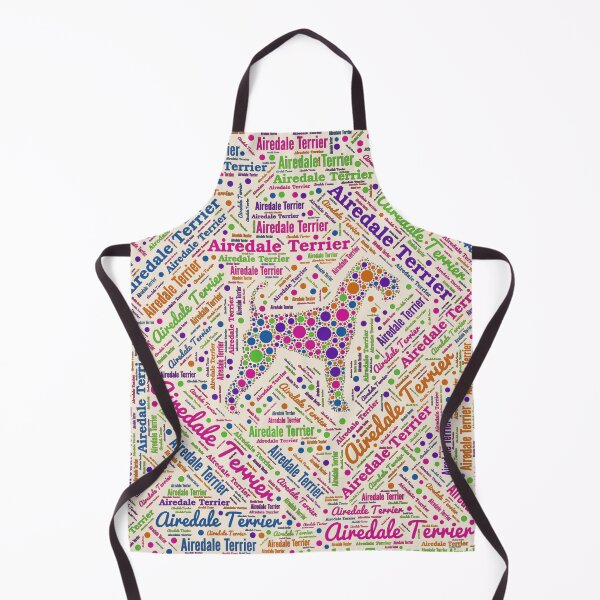 Item preview, Airedale Terrier Fun Dot Art and Word Pattern designed and sold by k9printart.