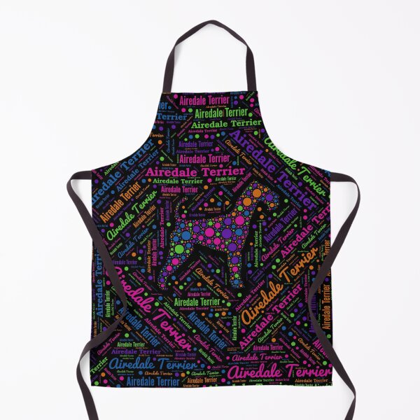 Item preview, Airedale Terrier Fun Dot Art and Word Pattern designed and sold by k9printart.