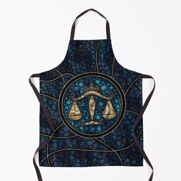 Item preview, Libra Zodiac Dot Art Style Abalone Gold designed and sold by k9printart.