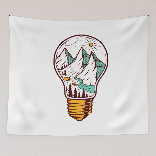 Item preview, Mountain and bulb designed and sold by teenlabel.