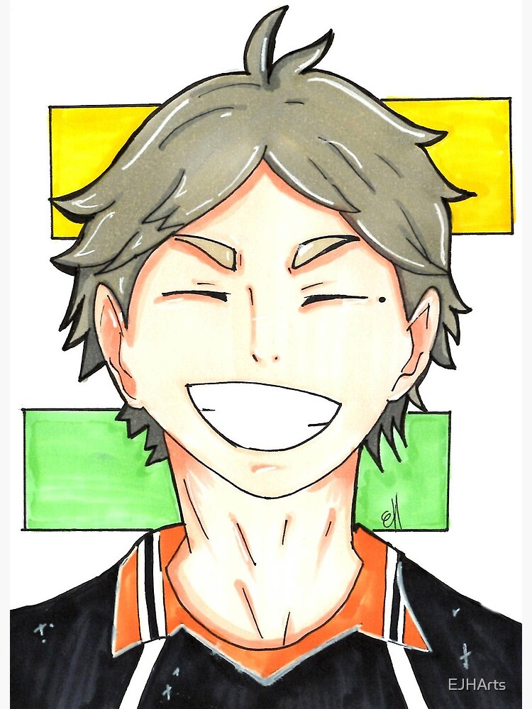 How to Draw Koushi Sugawara from Haikyuu!! printable step by step