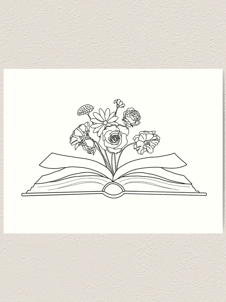 Open Book with Flowers Growing out of It SVG Cut file by Creative Fabrica  Crafts · Creative Fabrica