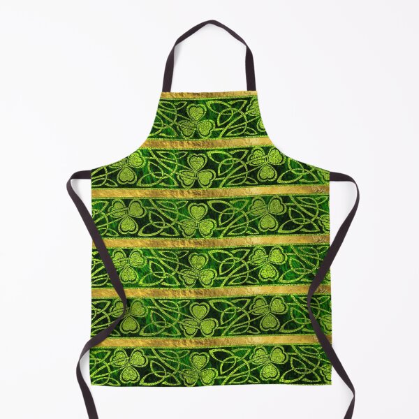Item preview, Irish Shamrock -Clover Gold and Green pattern designed and sold by k9printart.