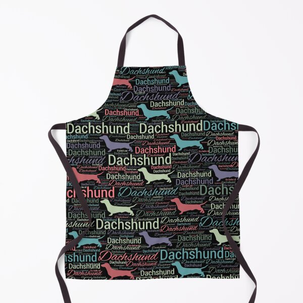 Item preview, Dachshund silhouette and word art pattern designed and sold by k9printart.