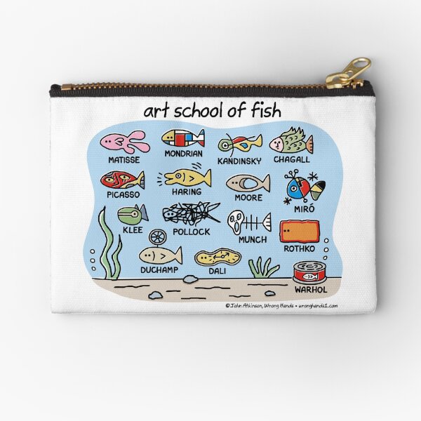 art school of fish Zipper Pouch