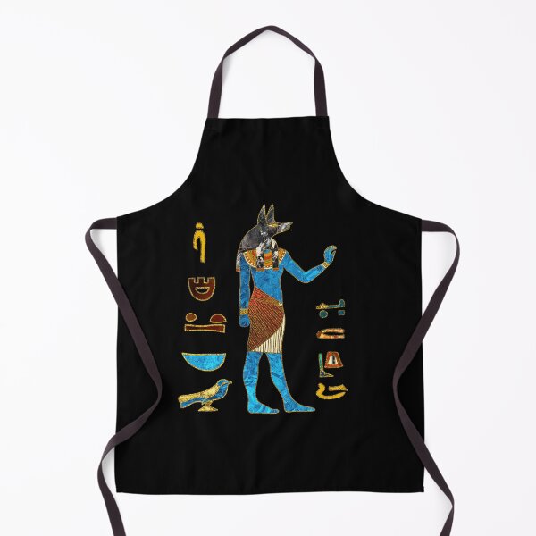 Item preview, Anubis Egyptian Gold, Blue and Red glass designed and sold by k9printart.