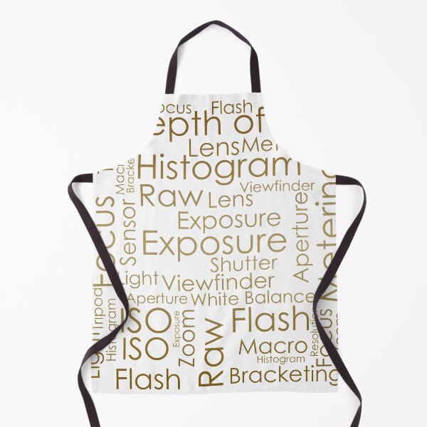 Item preview, Photography Terms Word Cloud Pattern Gold on Black designed and sold by k9printart.