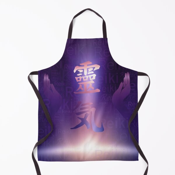 Item preview, Reiki Symbols and healing hands on purple light designed and sold by k9printart.
