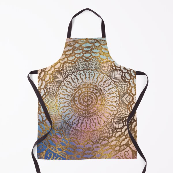 Item preview, Gentle Pastel and Gold  Choku Rei Symbol in Mandala designed and sold by k9printart.