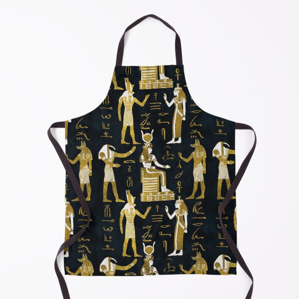 Item preview, Egyptian Gods Gold and white on dark glass designed and sold by k9printart.