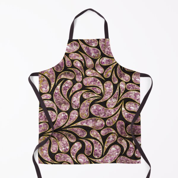 Item preview, Gold Amethyst Paisley pattern designed and sold by k9printart.