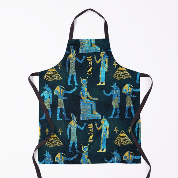 Item preview, Egyptian Gold and blue glass pattern designed and sold by k9printart.