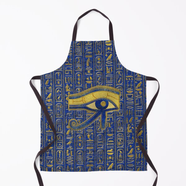 Item preview, Gold Egyptian Eye of Horus - Wadjet Lapis Lazuli designed and sold by k9printart.