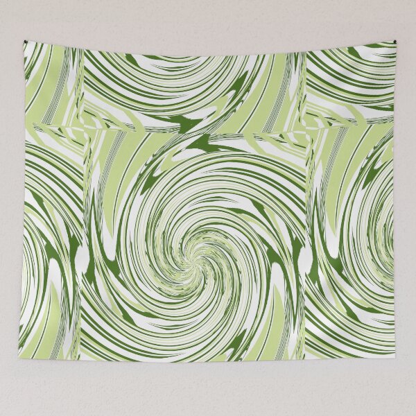 Item preview, unique decorative green and yellow swirl abstract pattern designed and sold by helkav.