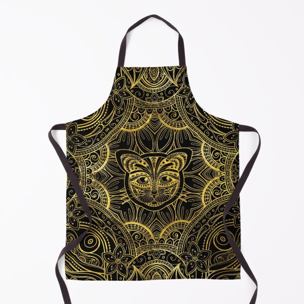 Item preview, Gold Framed Mandala Cat designed and sold by k9printart.