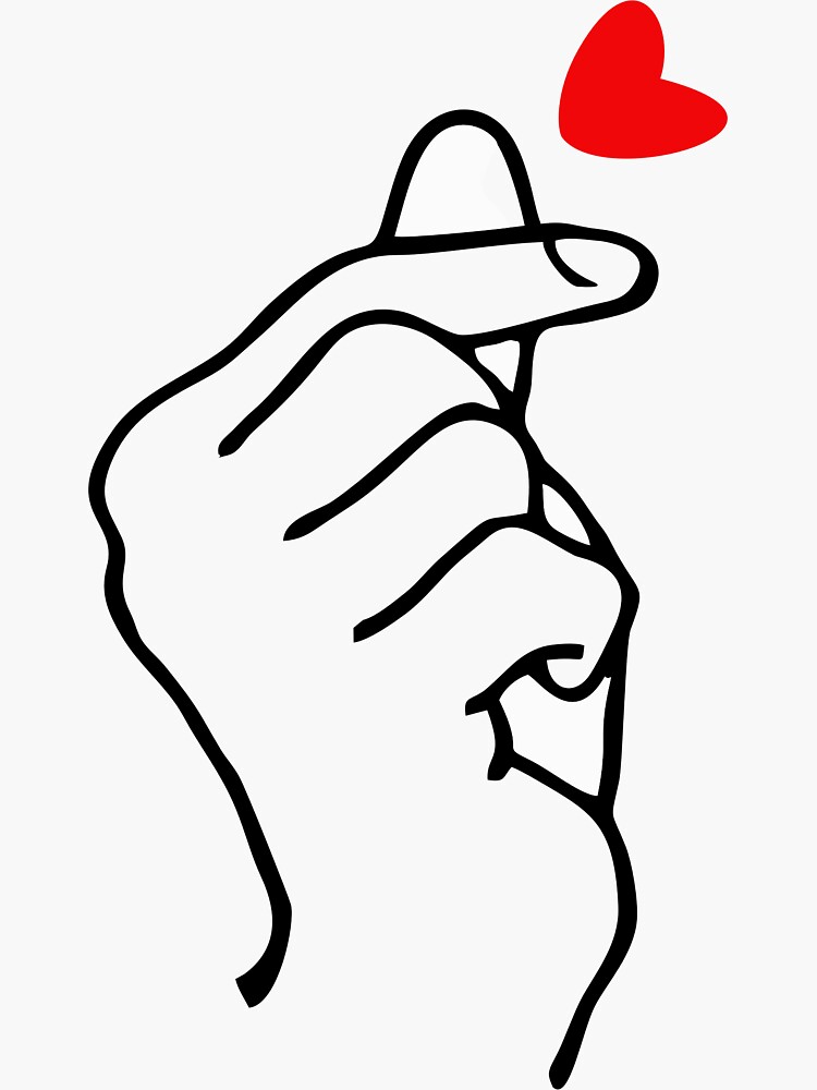 "Hand signal to love you" Sticker by greengoodnich | Redbubble