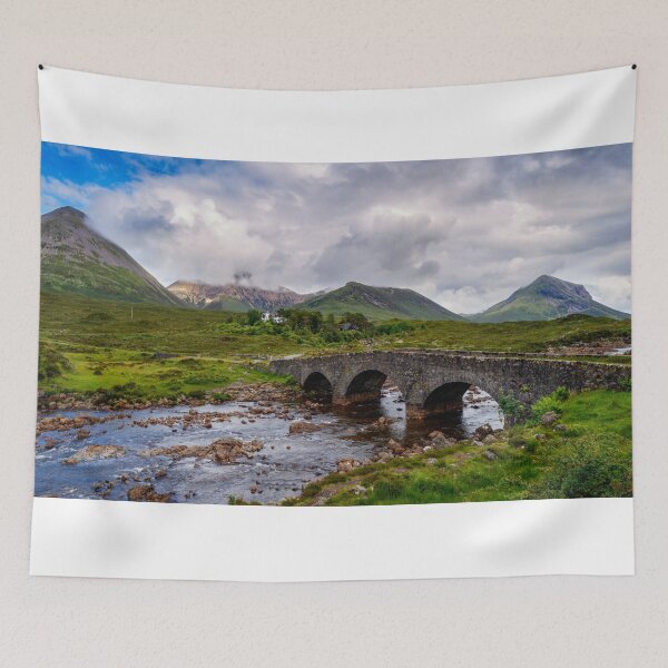 Item preview, Red Cuillin mountain range and Sligachan bridge designed and sold by Phillip Thornton.